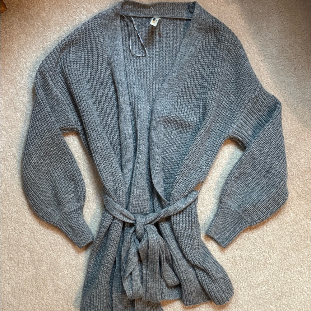 Gray Women's Sweater Cardigan